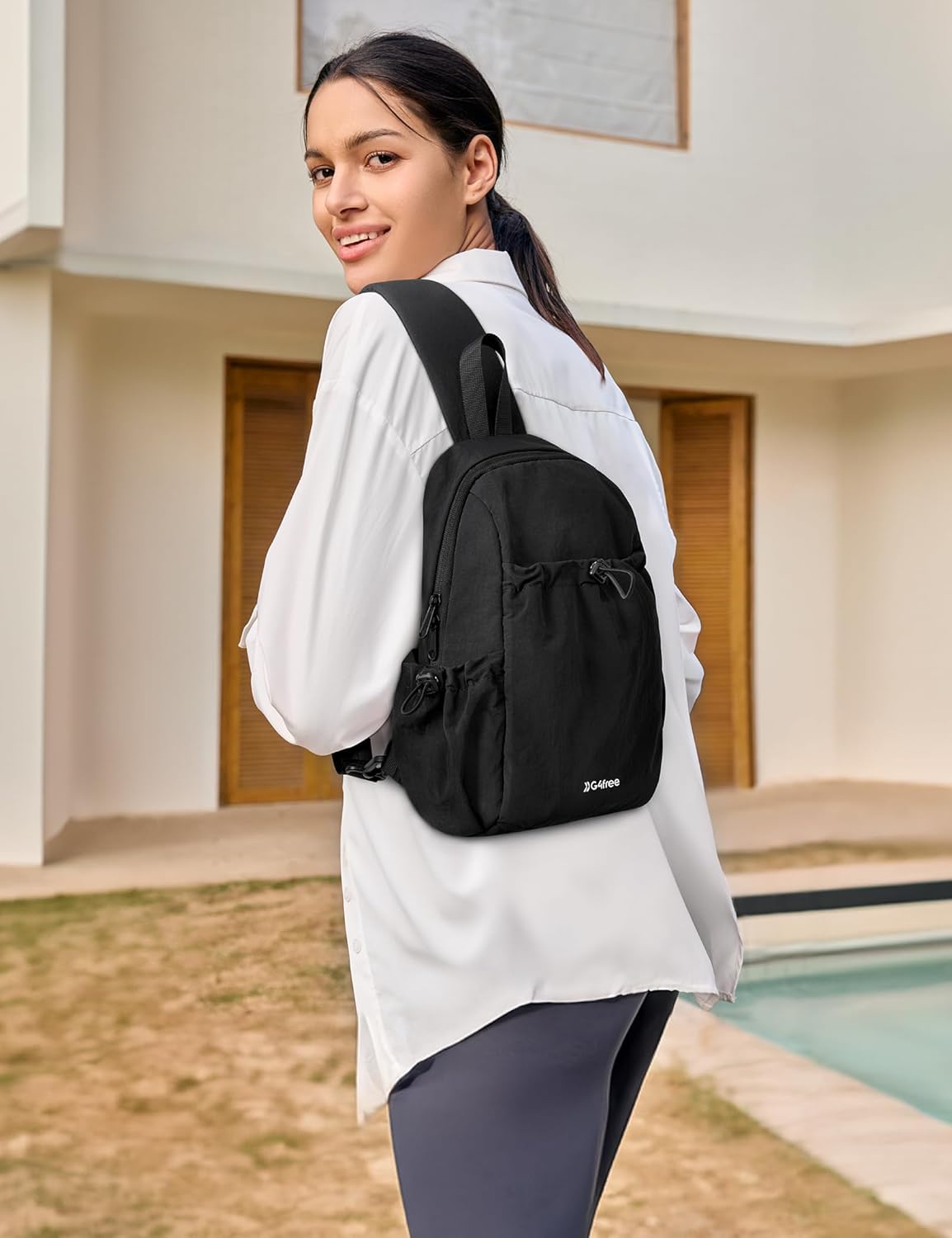Sling Bag for Women, Casual Crossbody Handbag Fashionable Shoulder Backpack Lightweight Chest Bag