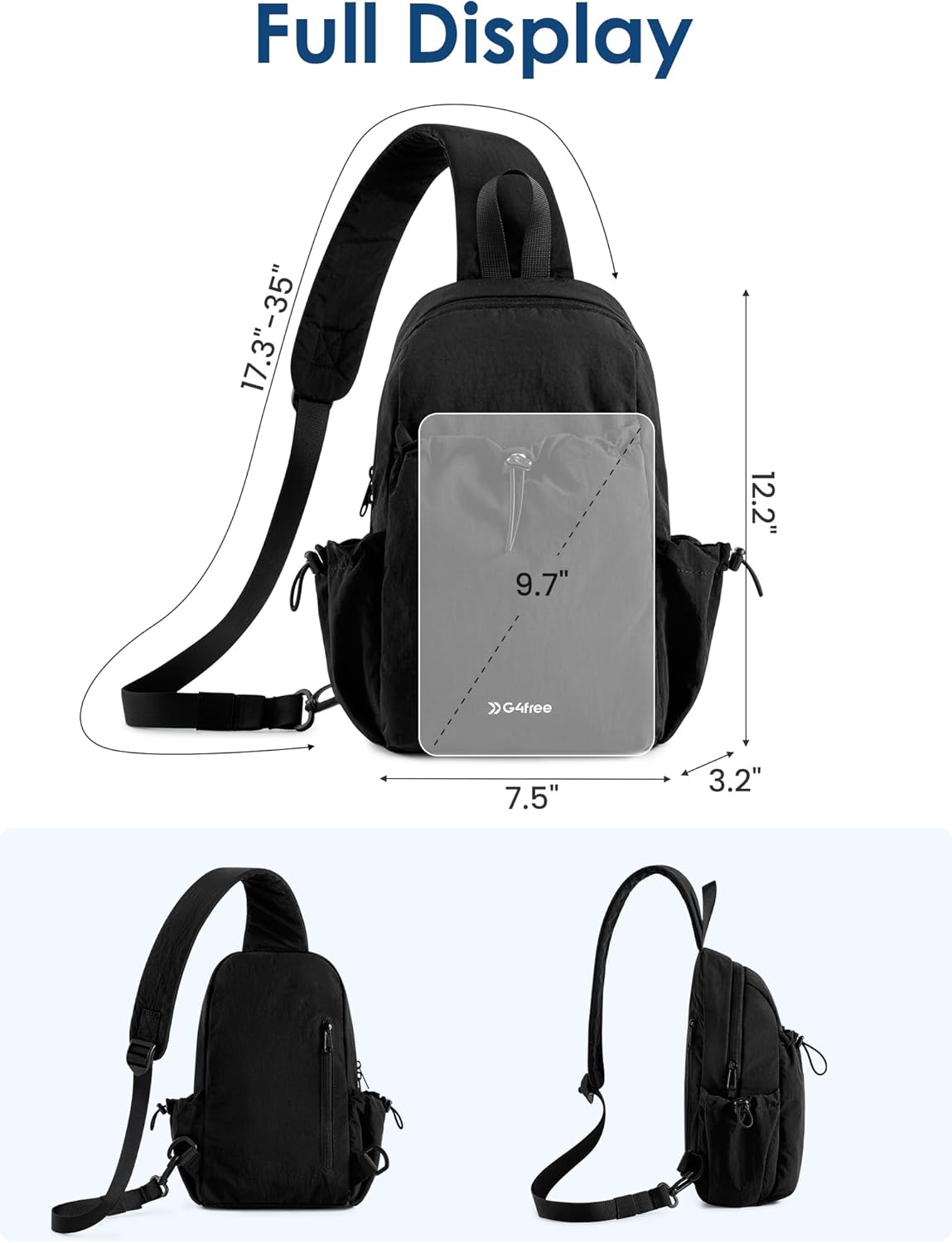 Sling Bag for Women, Casual Crossbody Handbag Fashionable Shoulder Backpack Lightweight Chest Bag