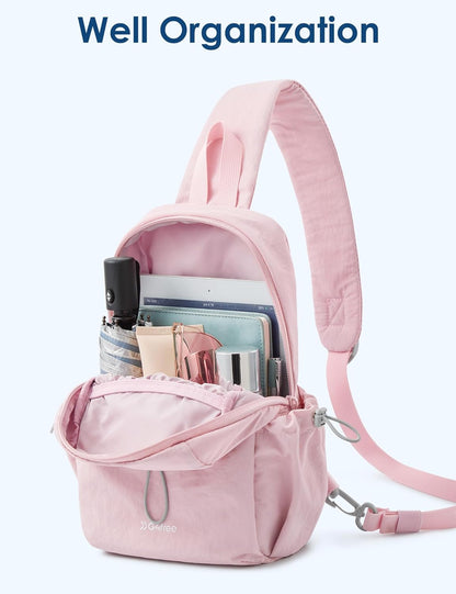Sling Bag for Women, Casual Crossbody Handbag Fashionable Shoulder Backpack Lightweight Chest Bag