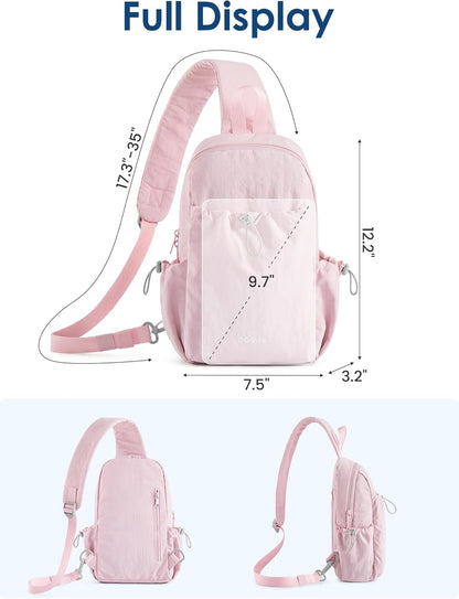 Sling Bag for Women, Casual Crossbody Handbag Fashionable Shoulder Backpack Lightweight Chest Bag