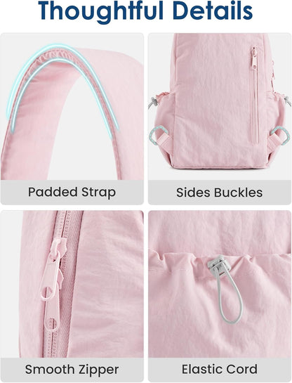 Sling Bag for Women, Casual Crossbody Handbag Fashionable Shoulder Backpack Lightweight Chest Bag