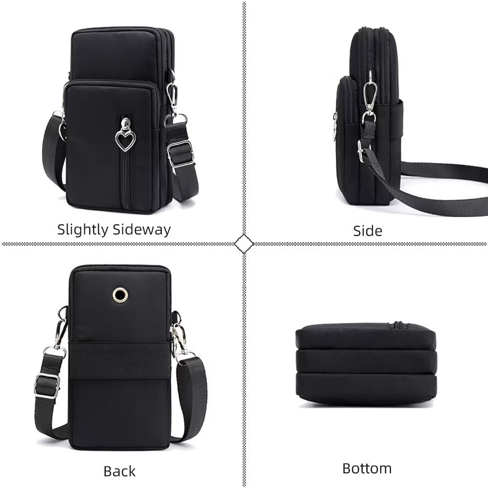 Cell Phone Bag Water Resistant Crossbody Travel Purse Sport Arm Bag Wallet Mini Shoulder Handbag with Adjustable Strap