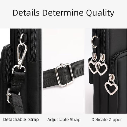 Cell Phone Bag Water Resistant Crossbody Travel Purse Sport Arm Bag Wallet Mini Shoulder Handbag with Adjustable Strap