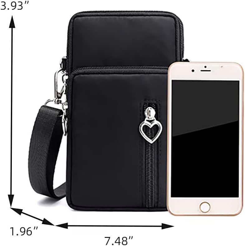Cell Phone Bag Water Resistant Crossbody Travel Purse Sport Arm Bag Wallet Mini Shoulder Handbag with Adjustable Strap