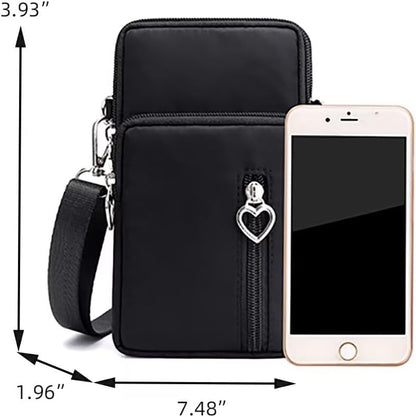 Cell Phone Bag Water Resistant Crossbody Travel Purse Sport Arm Bag Wallet Mini Shoulder Handbag with Adjustable Strap