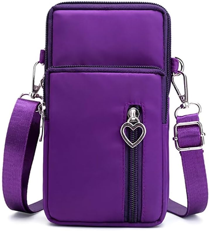 Cell Phone Bag Water Resistant Crossbody Travel Purse Sport Arm Bag Wallet Mini Shoulder Handbag with Adjustable Strap