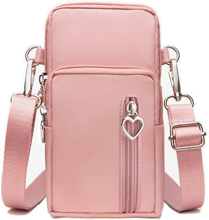 Cell Phone Bag Water Resistant Crossbody Travel Purse Sport Arm Bag Wallet Mini Shoulder Handbag with Adjustable Strap