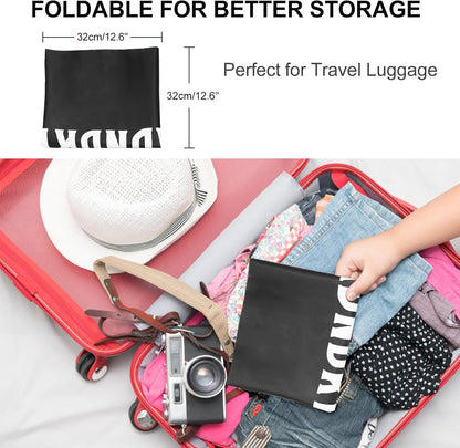 2 Pack XL Travel Laundry Bag, Machine Washable Dirty Clothes Organizer, Large Enough to Hold 4 Loads of Laundry, Easy Fit a Laundry Hamper (Black + Pink)