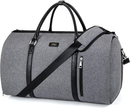 Convertible 2-in-1 Garment Bags for Travel, 50L Carry On Garment Duffle Bag With Shoe Compartment Large Weekender Bag for Women Men Hanging Suitcase Suit Travel Duffel Overnight Bags 4pcs Set
