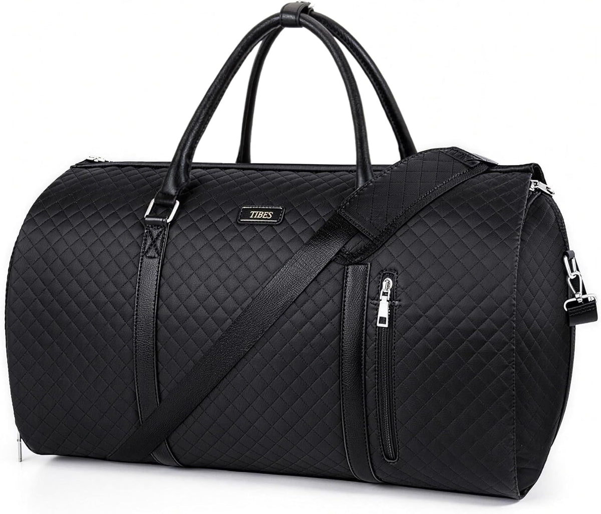 Convertible 2-in-1 Garment Bags for Travel, 50L Carry On Garment Duffle Bag With Shoe Compartment Large Weekender Bag for Women Men Hanging Suitcase Suit Travel Duffel Overnight Bags 4pcs Set