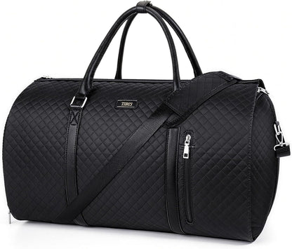 Convertible 2-in-1 Garment Bags for Travel, 50L Carry On Garment Duffle Bag With Shoe Compartment Large Weekender Bag for Women Men Hanging Suitcase Suit Travel Duffel Overnight Bags 4pcs Set