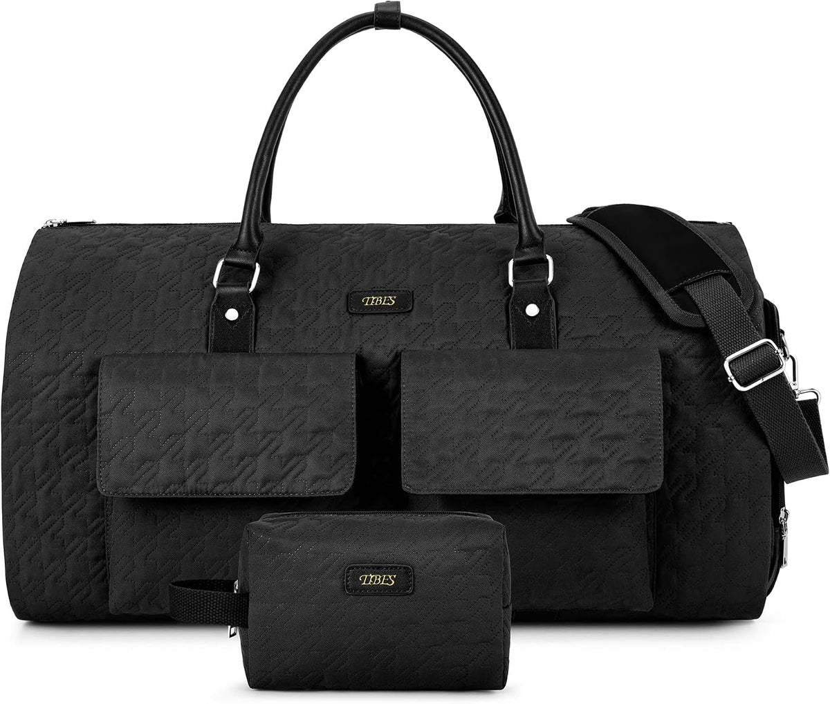 Convertible 2-in-1 Garment Bags for Travel, 50L Carry On Garment Duffle Bag With Shoe Compartment Large Weekender Bag for Women Men Hanging Suitcase Suit Travel Duffel Overnight Bags 4pcs Set