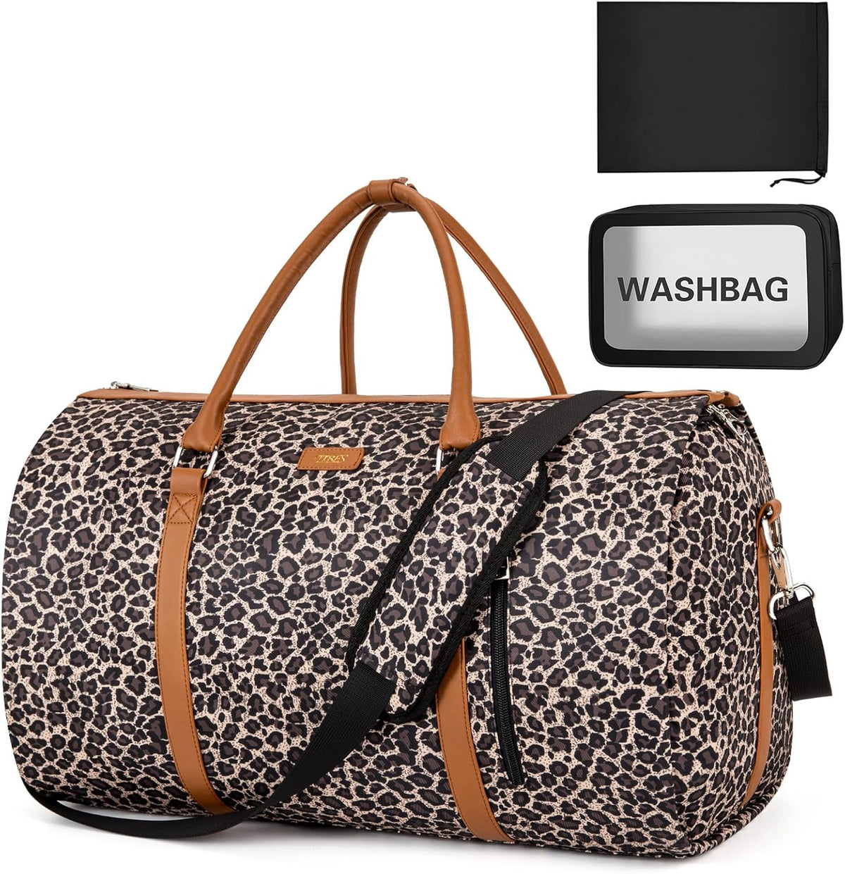 Convertible 2-in-1 Garment Bags for Travel, 50L Carry On Garment Duffle Bag With Shoe Compartment Large Weekender Bag for Women Men Hanging Suitcase Suit Travel Duffel Overnight Bags 4pcs Set