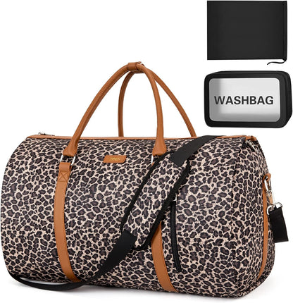 Convertible 2-in-1 Garment Bags for Travel, 50L Carry On Garment Duffle Bag With Shoe Compartment Large Weekender Bag for Women Men Hanging Suitcase Suit Travel Duffel Overnight Bags 4pcs Set