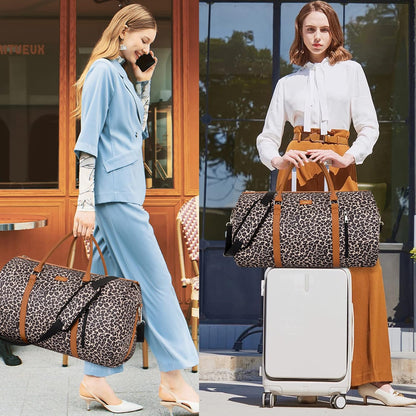 Convertible 2-in-1 Garment Bags for Travel, 50L Carry On Garment Duffle Bag With Shoe Compartment Large Weekender Bag for Women Men Hanging Suitcase Suit Travel Duffel Overnight Bags 4pcs Set