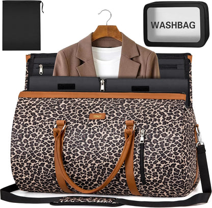 Convertible 2-in-1 Garment Bags for Travel, 50L Carry On Garment Duffle Bag With Shoe Compartment Large Weekender Bag for Women Men Hanging Suitcase Suit Travel Duffel Overnight Bags 4pcs Set