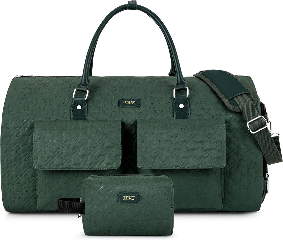 Convertible 2-in-1 Garment Bags for Travel, 50L Carry On Garment Duffle Bag With Shoe Compartment Large Weekender Bag for Women Men Hanging Suitcase Suit Travel Duffel Overnight Bags 4pcs Set