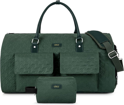 Convertible 2-in-1 Garment Bags for Travel, 50L Carry On Garment Duffle Bag With Shoe Compartment Large Weekender Bag for Women Men Hanging Suitcase Suit Travel Duffel Overnight Bags 4pcs Set