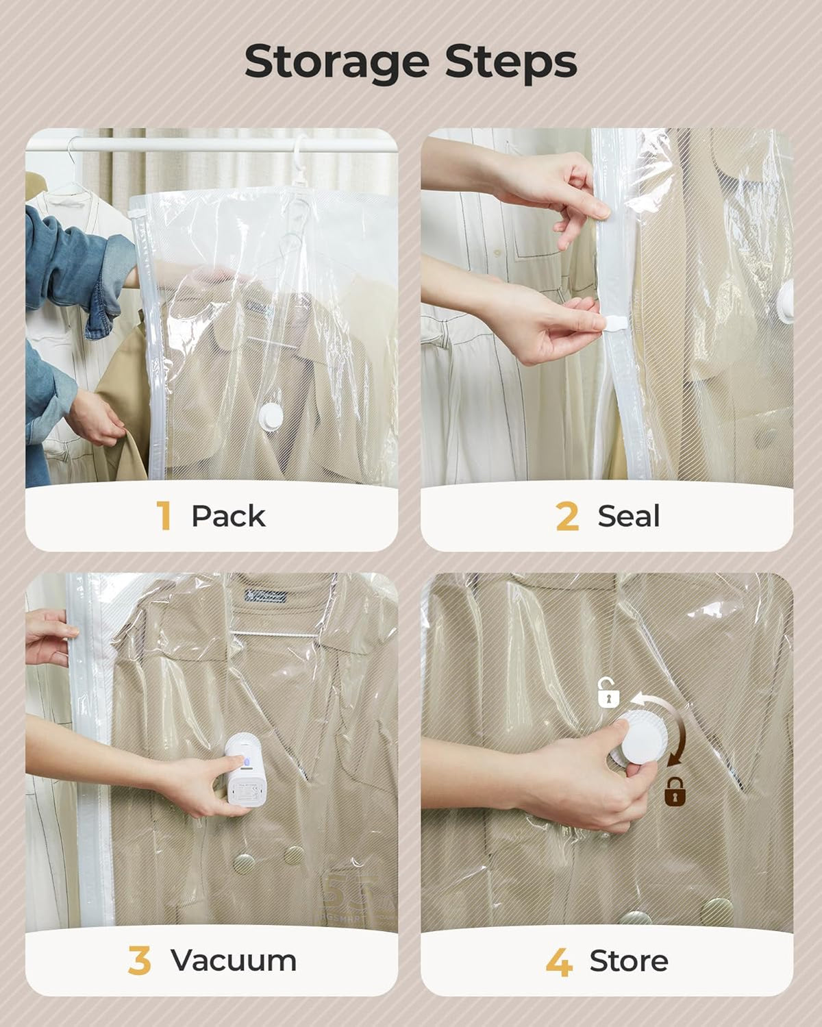 Vacuum Seal Storage Bags for Clothing Travel, 12 Pack Travel Essentials Bundle includes Laundry Bag & Waterproof Shoe Bag & TSA Approved Toiletry Bag, Hand Pump Included