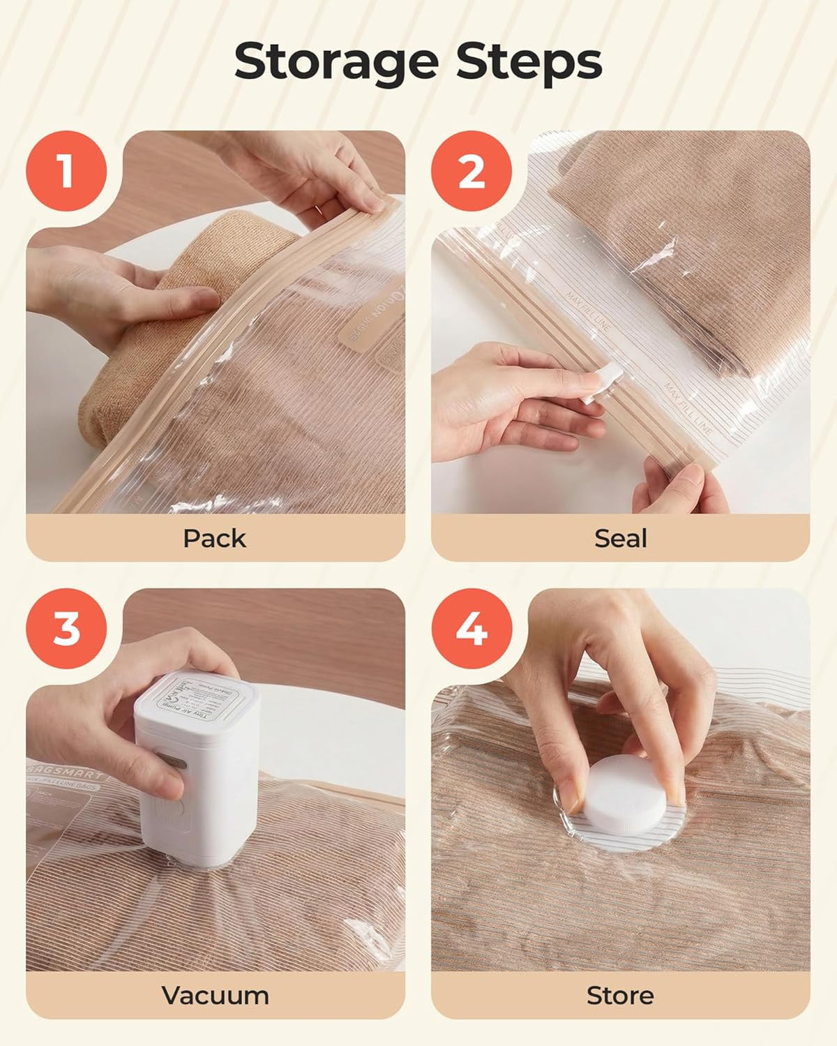 Vacuum Seal Storage Bags for Clothing Travel, 12 Pack Travel Essentials Bundle includes Laundry Bag & Waterproof Shoe Bag & TSA Approved Toiletry Bag, Hand Pump Included