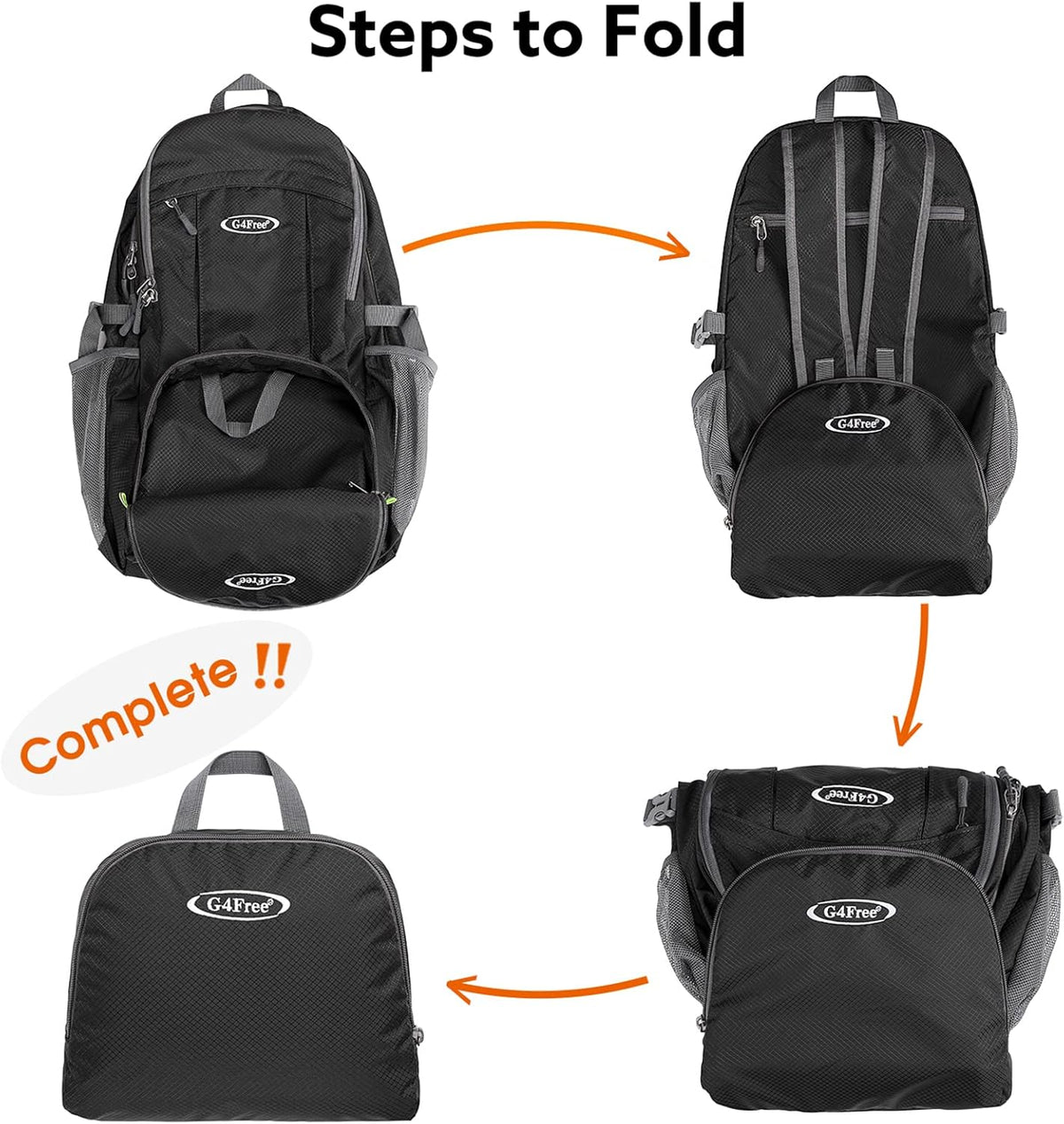 40L Lightweight Packable Hiking Backpack, Waterproof Travel Daypack | Water-Resistant Polyamide, Size: 18.9*12.9*9.4inch(L*W*H), 100% Waterproof Wet Pocket, Travel, Climbing, swimming (Blue)