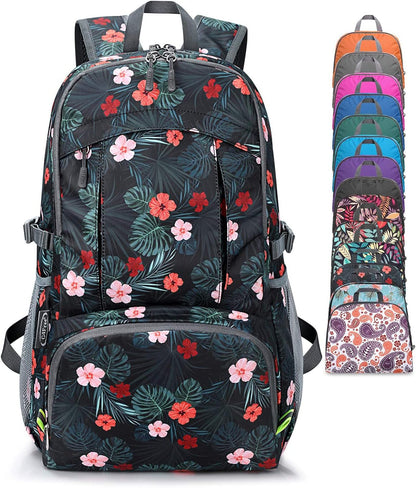 40L Lightweight Packable Hiking Backpack, Waterproof Travel Daypack | Water-Resistant Polyamide, Size: 18.9*12.9*9.4inch(L*W*H), 100% Waterproof Wet Pocket, Travel, Climbing, swimming (Blue)