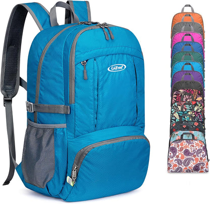 40L Lightweight Packable Hiking Backpack, Waterproof Travel Daypack | Water-Resistant Polyamide, Size: 18.9*12.9*9.4inch(L*W*H), 100% Waterproof Wet Pocket, Travel, Climbing, swimming (Blue)