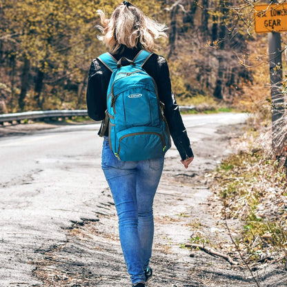 40L Lightweight Packable Hiking Backpack, Waterproof Travel Daypack | Water-Resistant Polyamide, Size: 18.9*12.9*9.4inch(L*W*H), 100% Waterproof Wet Pocket, Travel, Climbing, swimming (Blue)