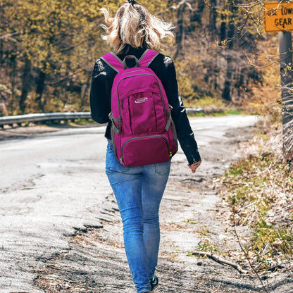 40L Lightweight Packable Hiking Backpack, Waterproof Travel Daypack | Water-Resistant Polyamide, Size: 18.9*12.9*9.4inch(L*W*H), 100% Waterproof Wet Pocket, Travel, Climbing, swimming (Blue)