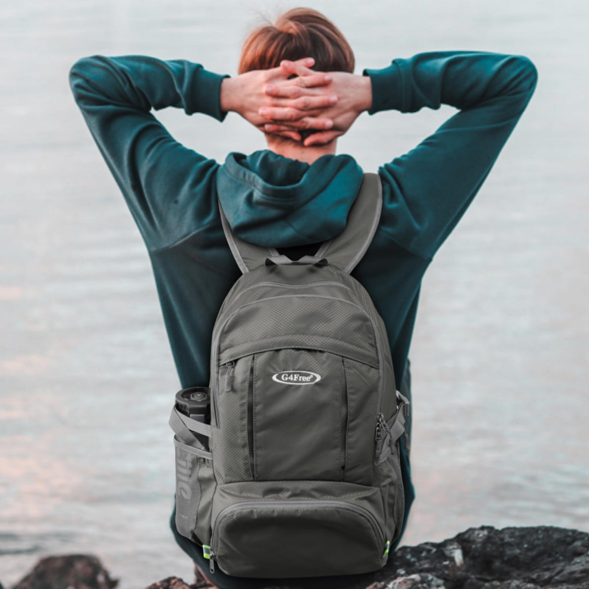 40L Lightweight Packable Hiking Backpack, Waterproof Travel Daypack | Water-Resistant Polyamide, Size: 18.9*12.9*9.4inch(L*W*H), 100% Waterproof Wet Pocket, Travel, Climbing, swimming (Blue)