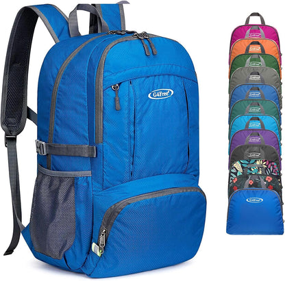 40L Lightweight Packable Hiking Backpack, Waterproof Travel Daypack | Water-Resistant Polyamide, Size: 18.9*12.9*9.4inch(L*W*H), 100% Waterproof Wet Pocket, Travel, Climbing, swimming (Blue)