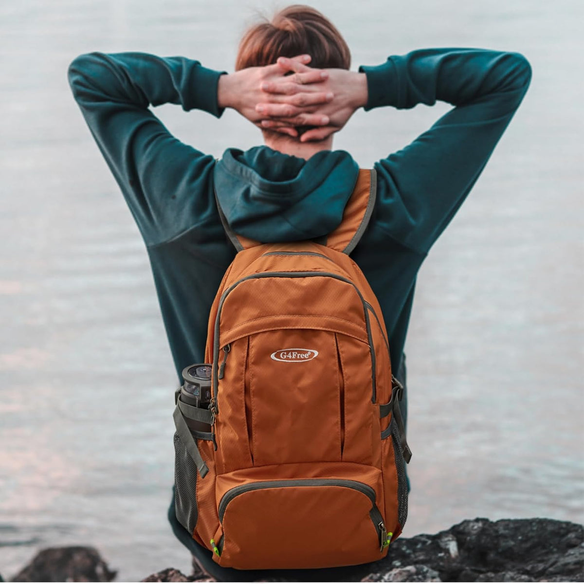 40L Lightweight Packable Hiking Backpack, Waterproof Travel Daypack | Water-Resistant Polyamide, Size: 18.9*12.9*9.4inch(L*W*H), 100% Waterproof Wet Pocket, Travel, Climbing, swimming (Blue)