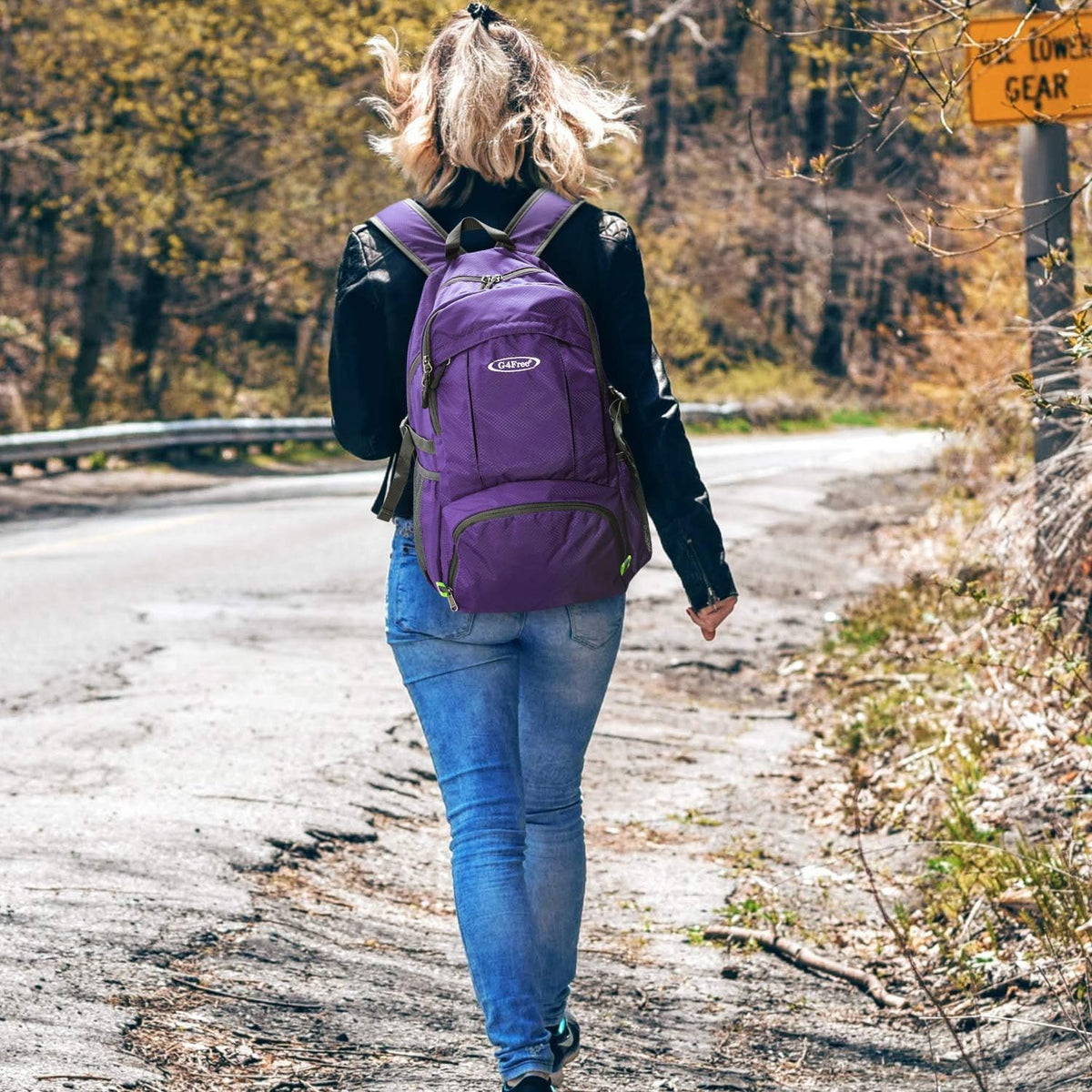 40L Lightweight Packable Hiking Backpack, Waterproof Travel Daypack | Water-Resistant Polyamide, Size: 18.9*12.9*9.4inch(L*W*H), 100% Waterproof Wet Pocket, Travel, Climbing, swimming (Blue)