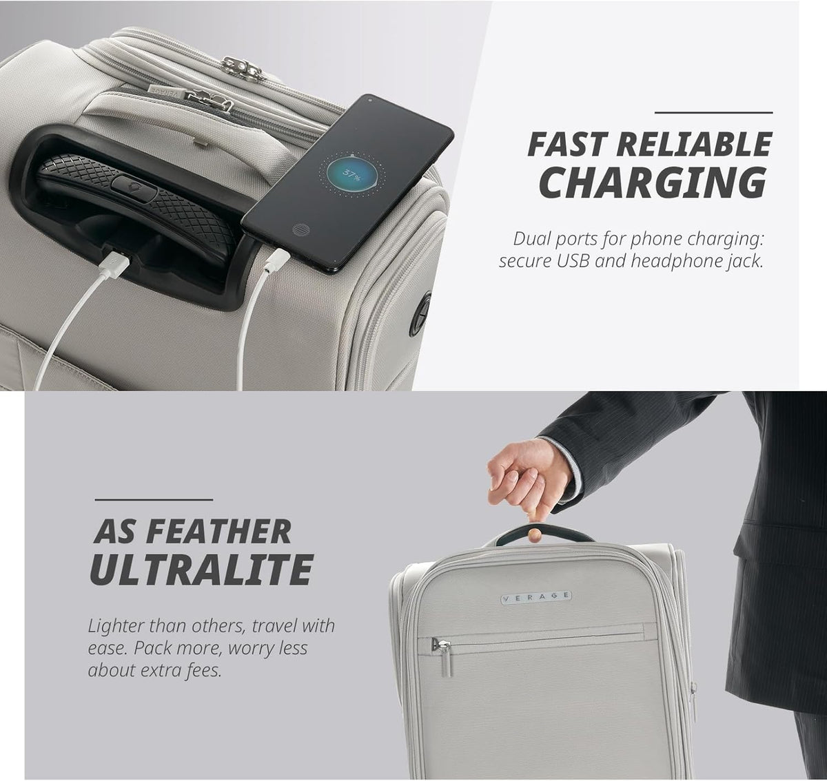 Under Seat Luggage with Wheels, Softside Small Suitcase Spinner Carry On Luggage Bags for Airlines Airplanes Short Trip Men Women (Black, 14.5-Inch Plus Underseat)