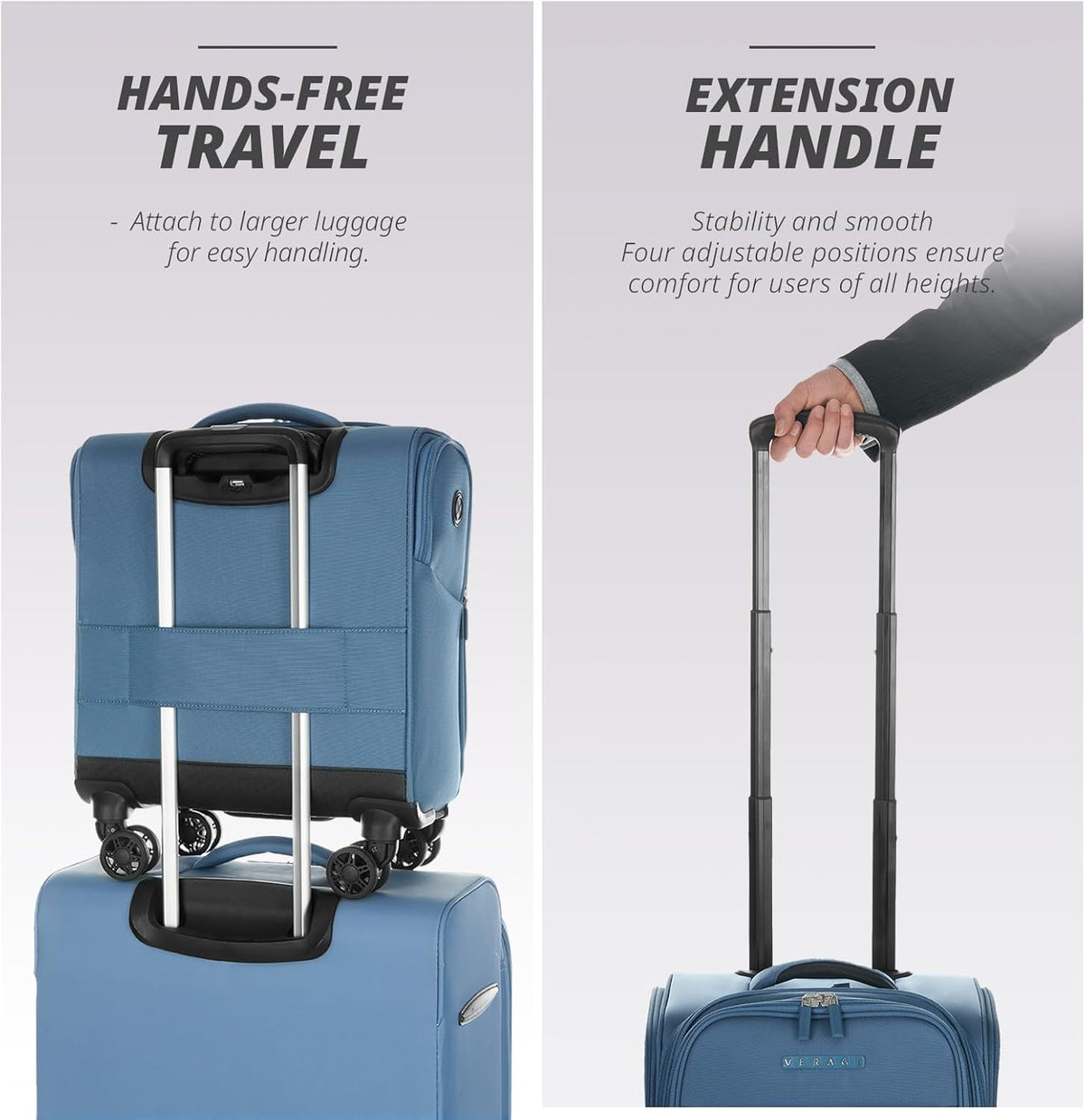 Under Seat Luggage with Wheels, Softside Small Suitcase Spinner Carry On Luggage Bags for Airlines Airplanes Short Trip Men Women (Black, 14.5-Inch Plus Underseat)