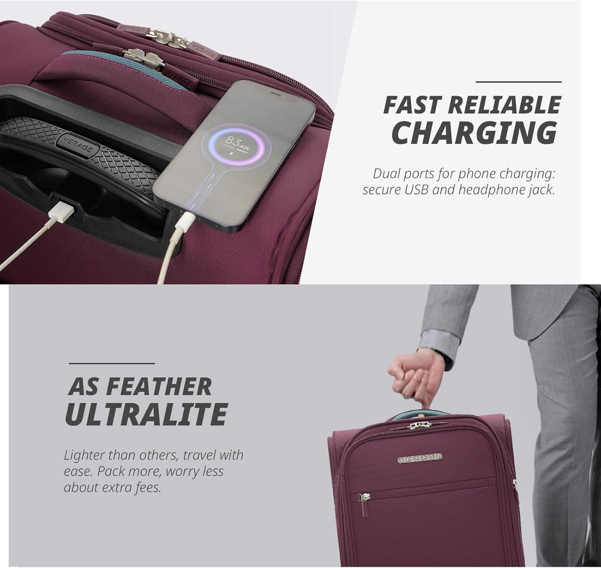 Under Seat Luggage with Wheels, Softside Small Suitcase Spinner Carry On Luggage Bags for Airlines Airplanes Short Trip Men Women (Black, 14.5-Inch Plus Underseat)