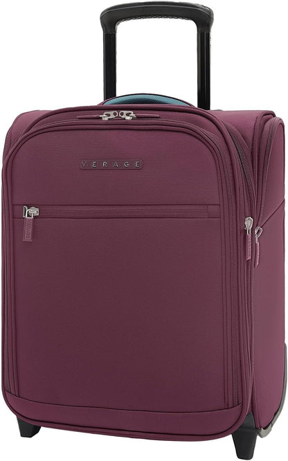 Under Seat Luggage with Wheels, Softside Small Suitcase Spinner Carry On Luggage Bags for Airlines Airplanes Short Trip Men Women (Black, 14.5-Inch Plus Underseat)