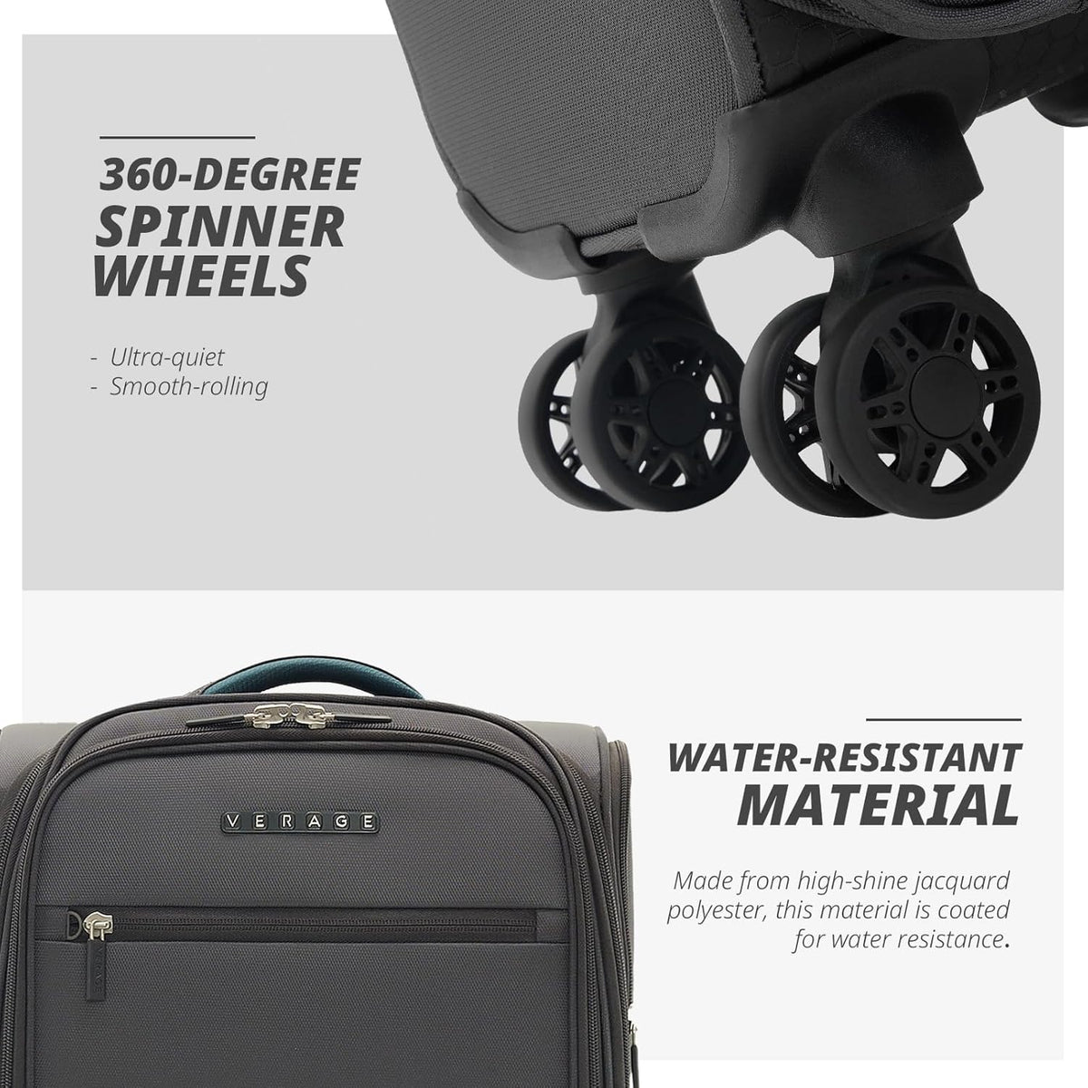 Under Seat Luggage with Wheels, Softside Small Suitcase Spinner Carry On Luggage Bags for Airlines Airplanes Short Trip Men Women (Black, 14.5-Inch Plus Underseat)