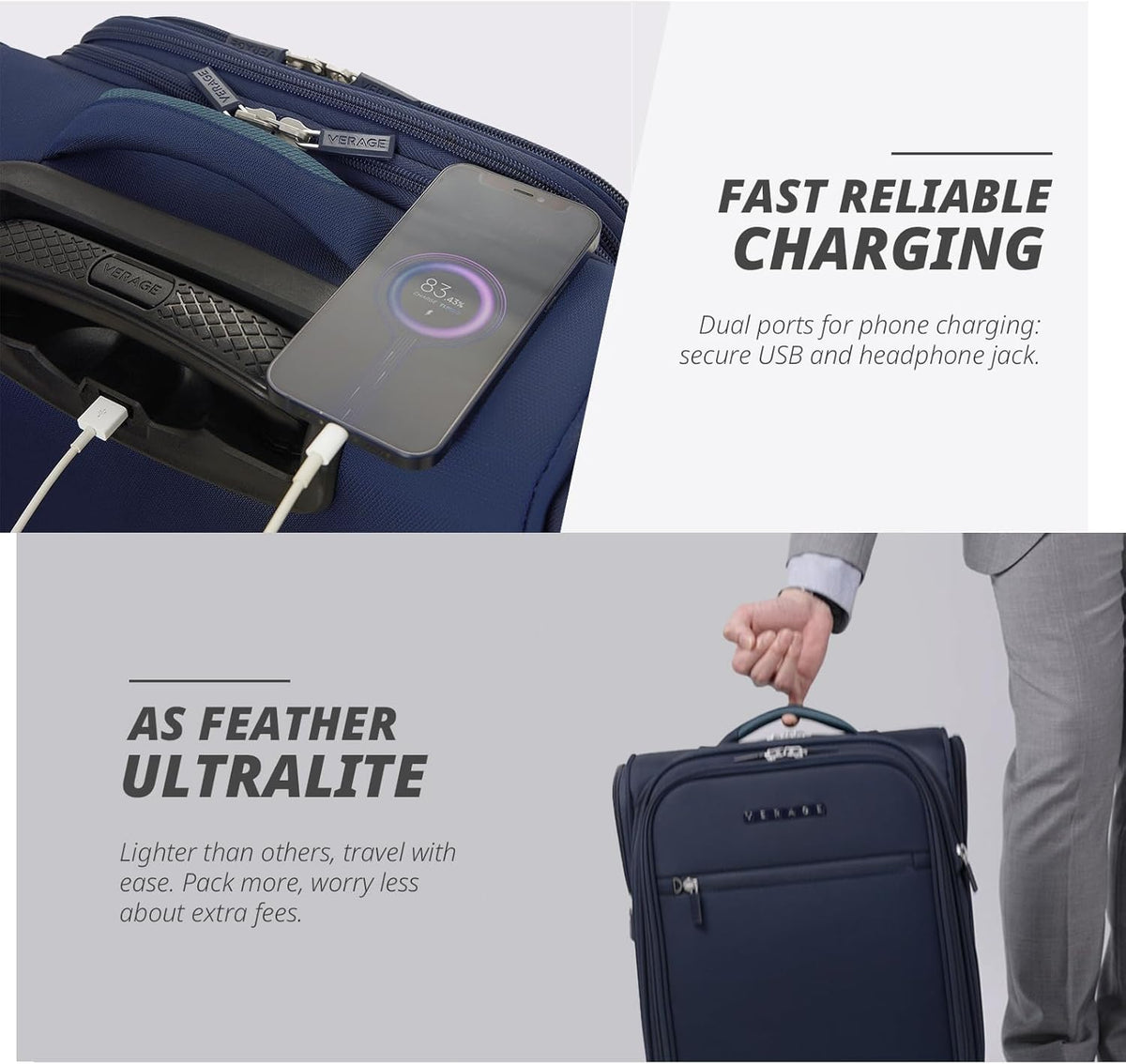 Under Seat Luggage with Wheels, Softside Small Suitcase Spinner Carry On Luggage Bags for Airlines Airplanes Short Trip Men Women (Black, 14.5-Inch Plus Underseat)