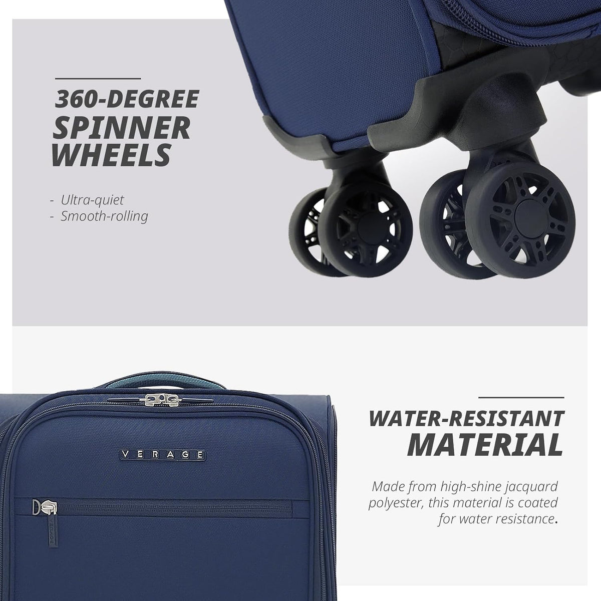 Under Seat Luggage with Wheels, Softside Small Suitcase Spinner Carry On Luggage Bags for Airlines Airplanes Short Trip Men Women (Black, 14.5-Inch Plus Underseat)