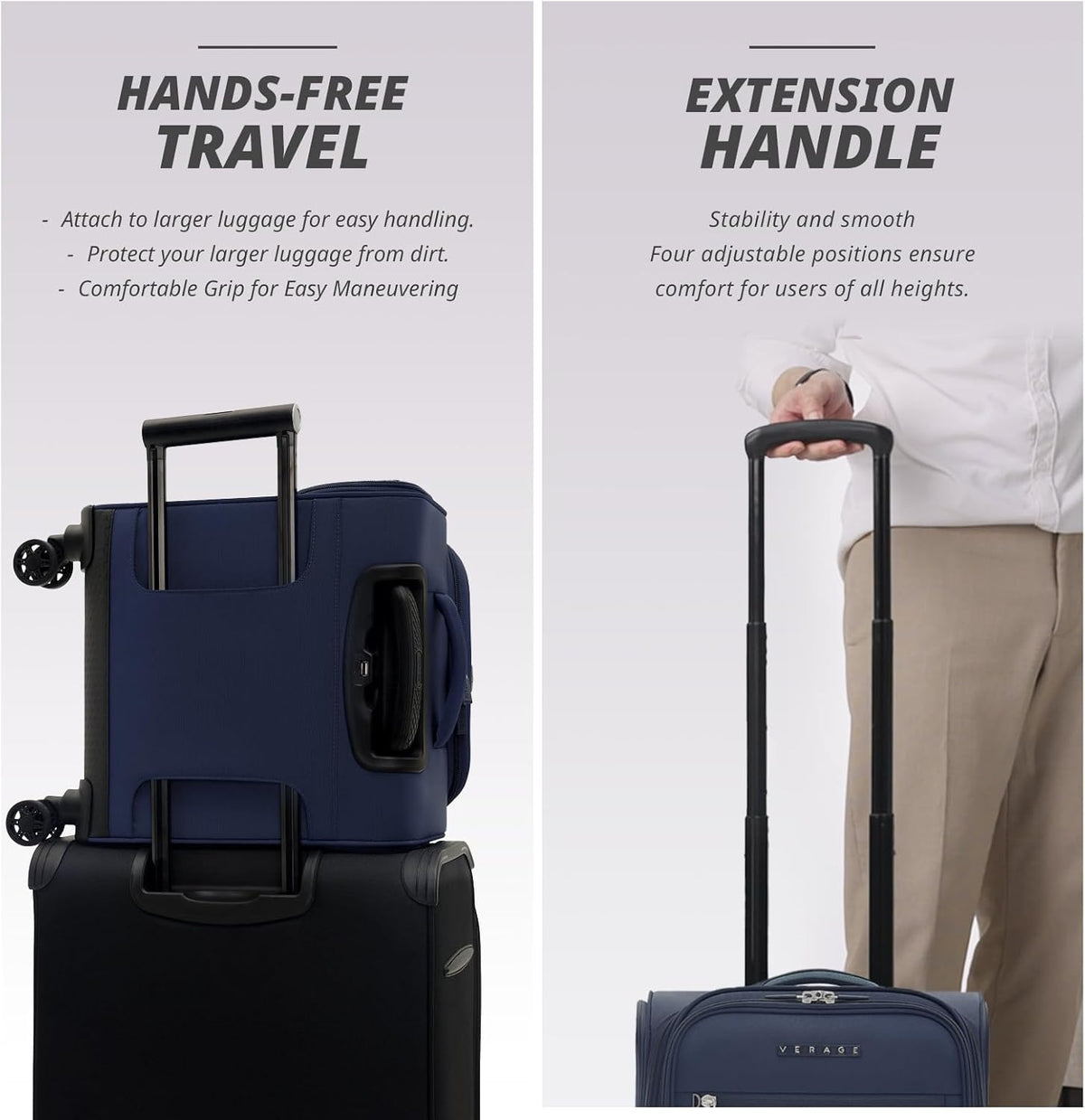 Under Seat Luggage with Wheels, Softside Small Suitcase Spinner Carry On Luggage Bags for Airlines Airplanes Short Trip Men Women (Black, 14.5-Inch Plus Underseat)