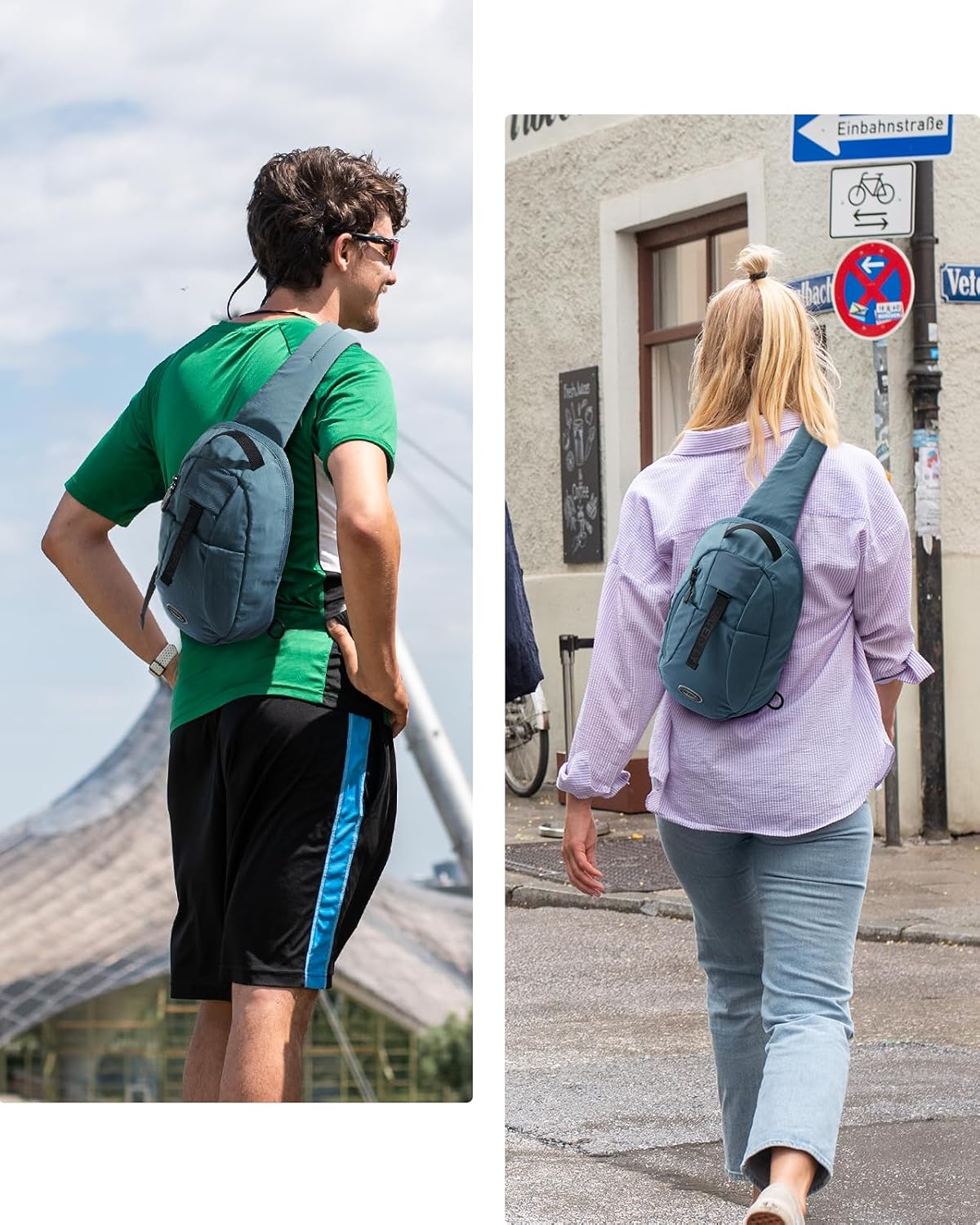 Small Crossbody Sling Backpack: RFID Blocking Anti Theft Sling Bag Travel Daypack Man Woman
