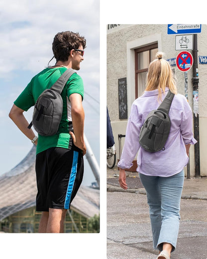 Small Crossbody Sling Backpack: RFID Blocking Anti Theft Sling Bag Travel Daypack Man Woman