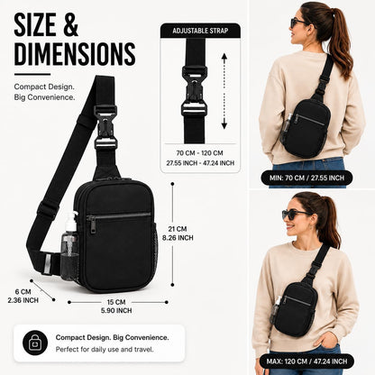 Anti Theft Crossbody Bags for Women & Men Sling Bag with RFID Blocking Travel Crossbody Bags for Women Crossbody Purse