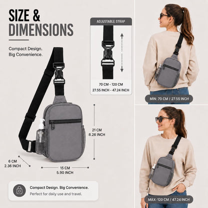 Anti Theft Crossbody Bags for Women & Men Sling Bag with RFID Blocking Travel Crossbody Bags for Women Crossbody Purse