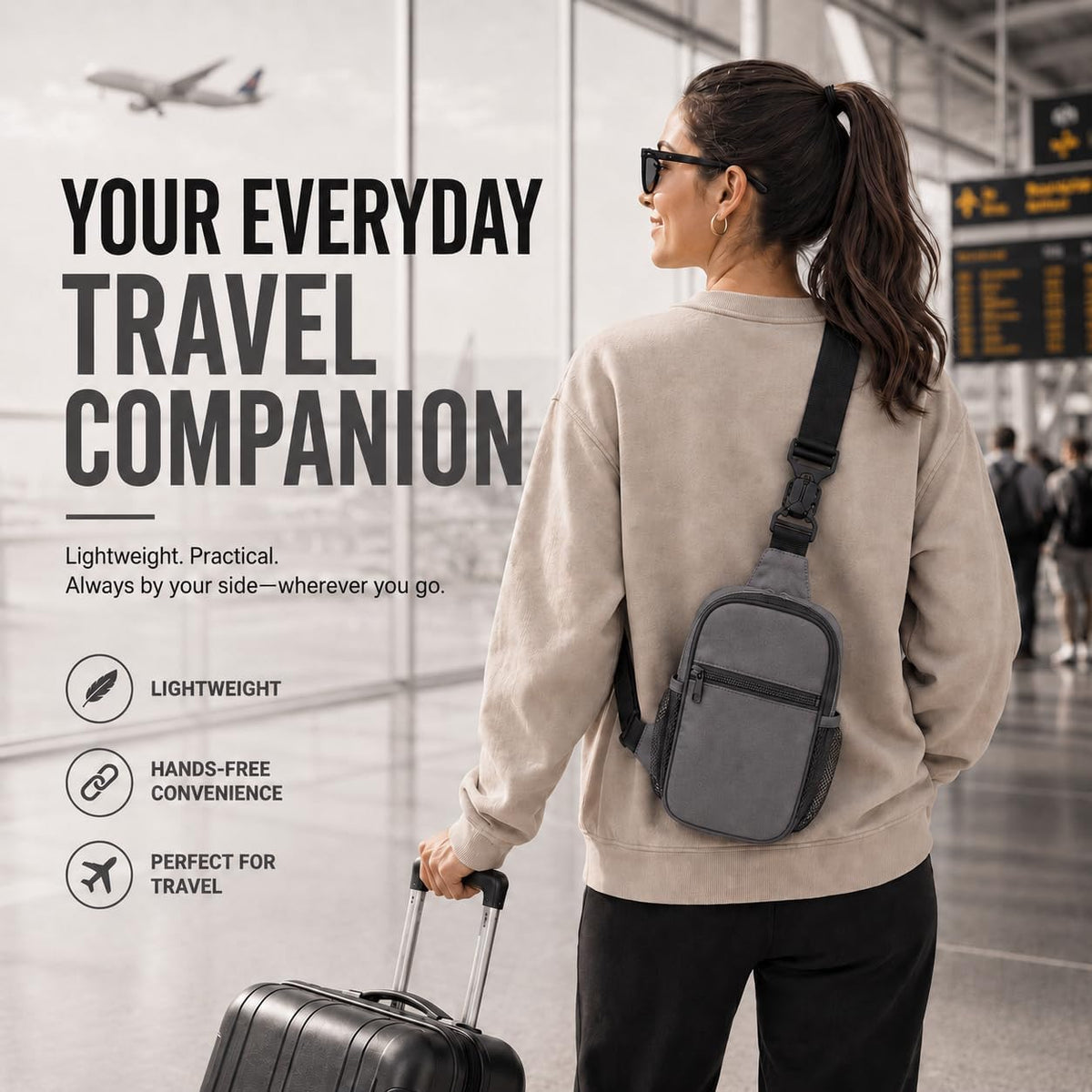 Anti Theft Crossbody Bags for Women & Men Sling Bag with RFID Blocking Travel Crossbody Bags for Women Crossbody Purse
