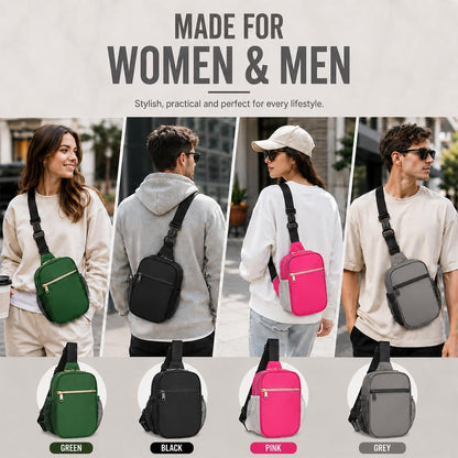 Anti Theft Crossbody Bags for Women & Men Sling Bag with RFID Blocking Travel Crossbody Bags for Women Crossbody Purse