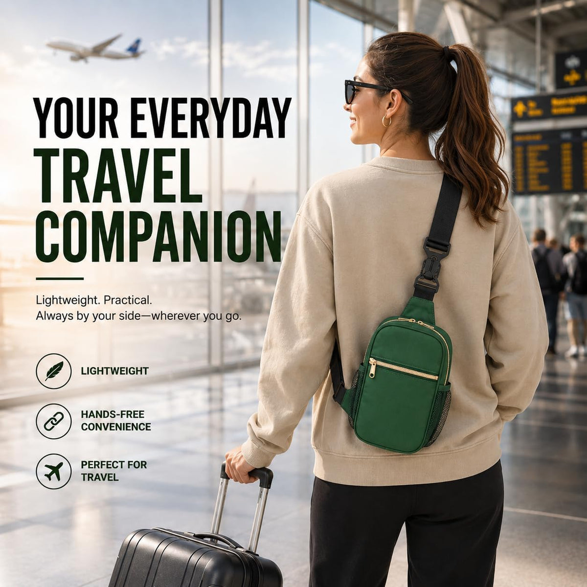 Anti Theft Crossbody Bags for Women & Men Sling Bag with RFID Blocking Travel Crossbody Bags for Women Crossbody Purse