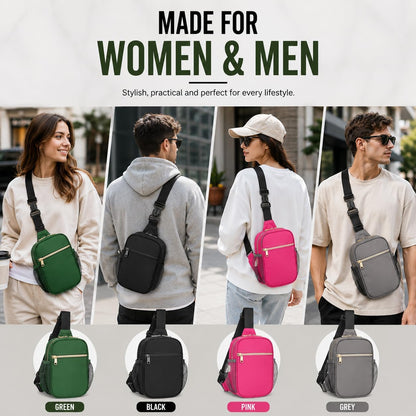 Anti Theft Crossbody Bags for Women & Men Sling Bag with RFID Blocking Travel Crossbody Bags for Women Crossbody Purse