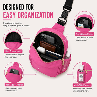 Anti Theft Crossbody Bags for Women & Men Sling Bag with RFID Blocking Travel Crossbody Bags for Women Crossbody Purse